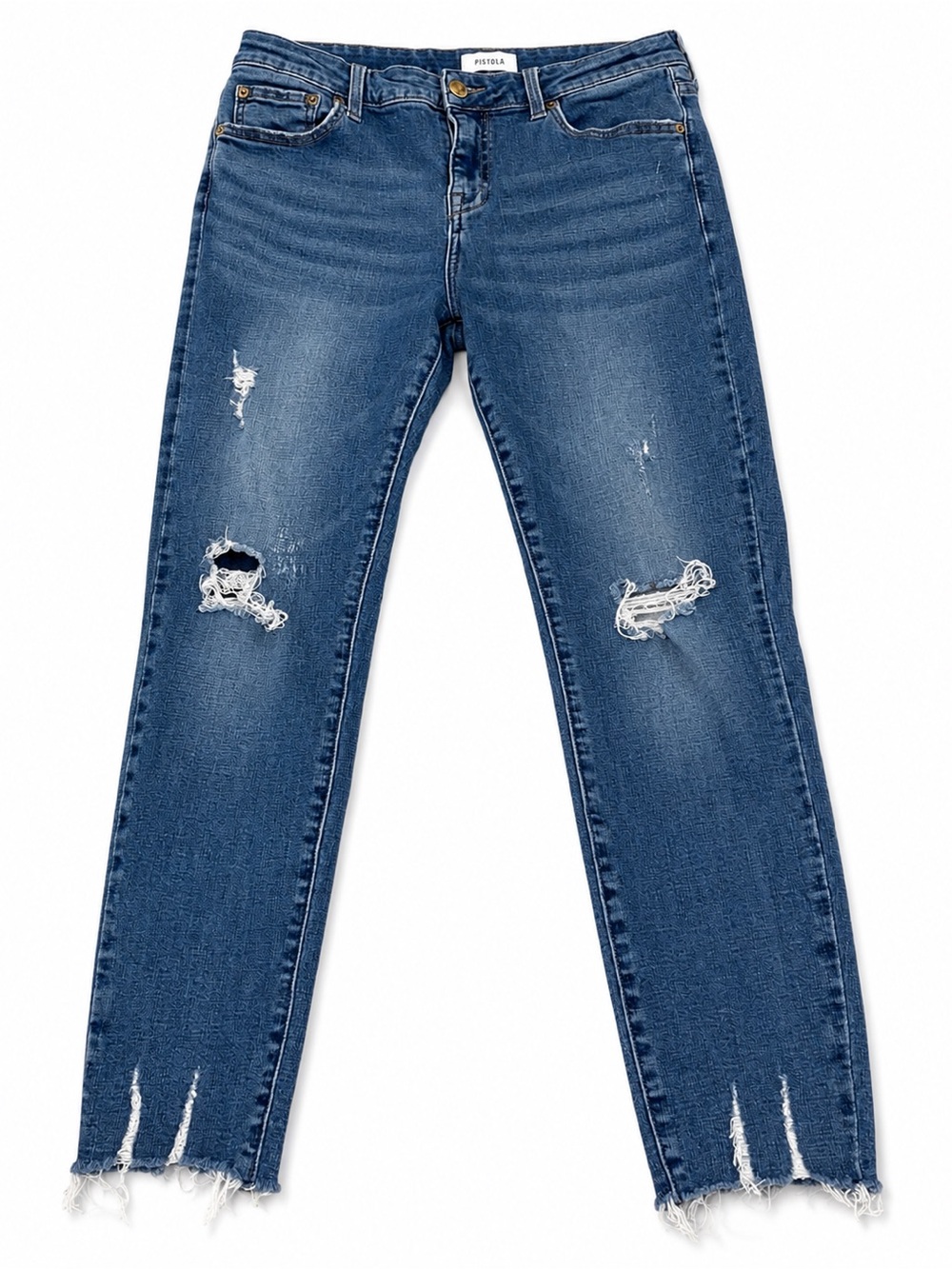 pistola Dark Blue Distressed Skinny Jeans